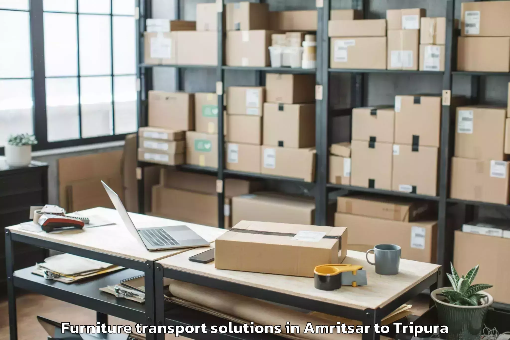 Hassle-Free Amritsar to Udaipur Tripura Furniture Transport Solutions